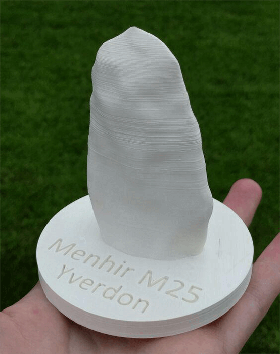 Le menhir imprimé en 3D